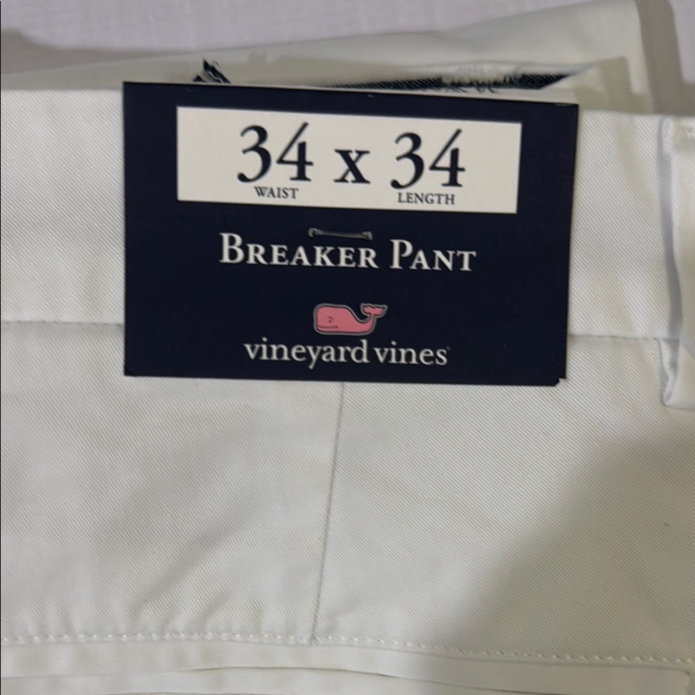 Vineyard Vines White Breaker Chino Pants 34x34 NWT - Picture 2 of 6